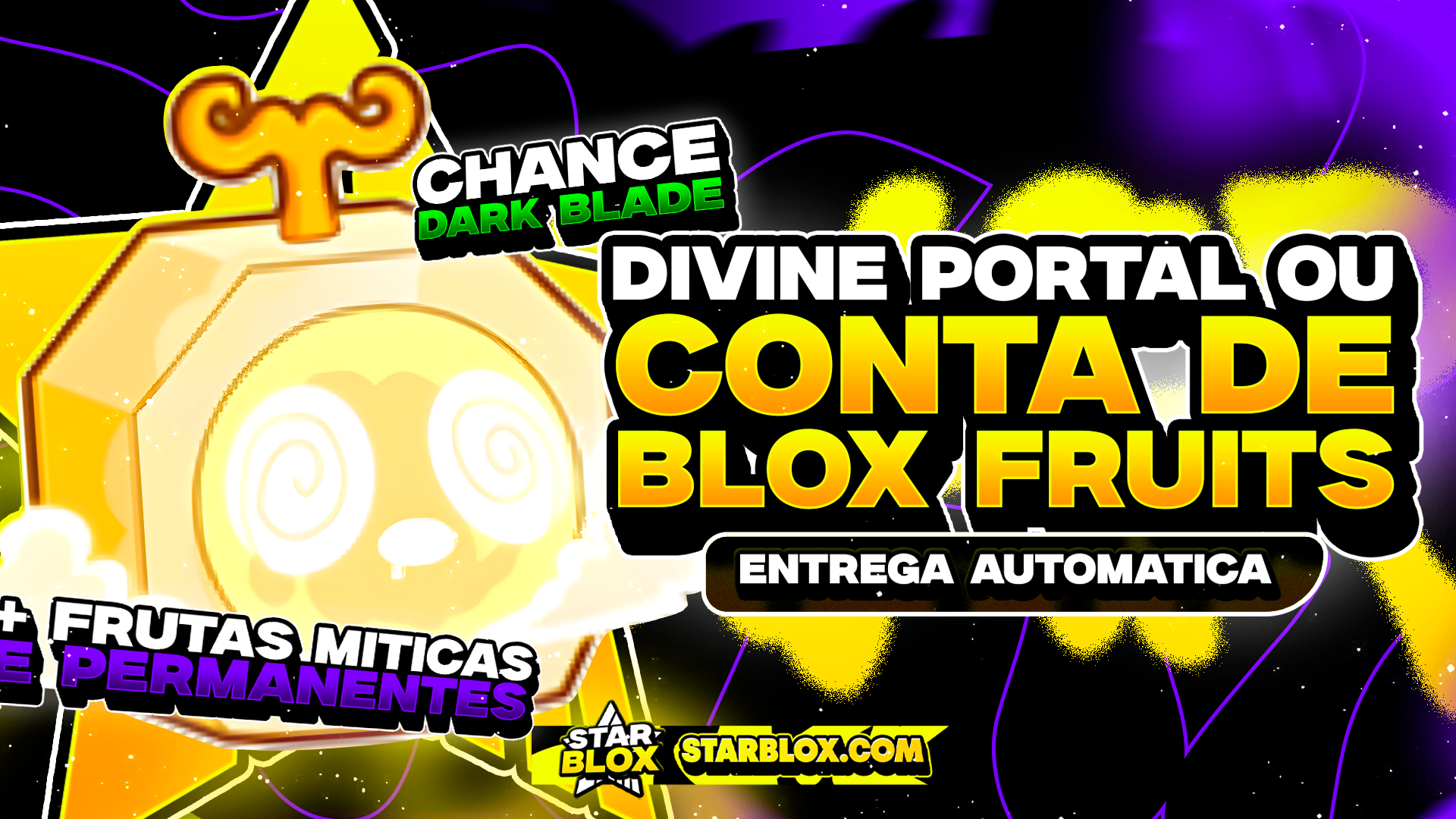 「💛」DIVINE PORTAL OU CONTA DE BLOX FRUITS GARANTIDA!!! TESTE SUA SORTE 🔥