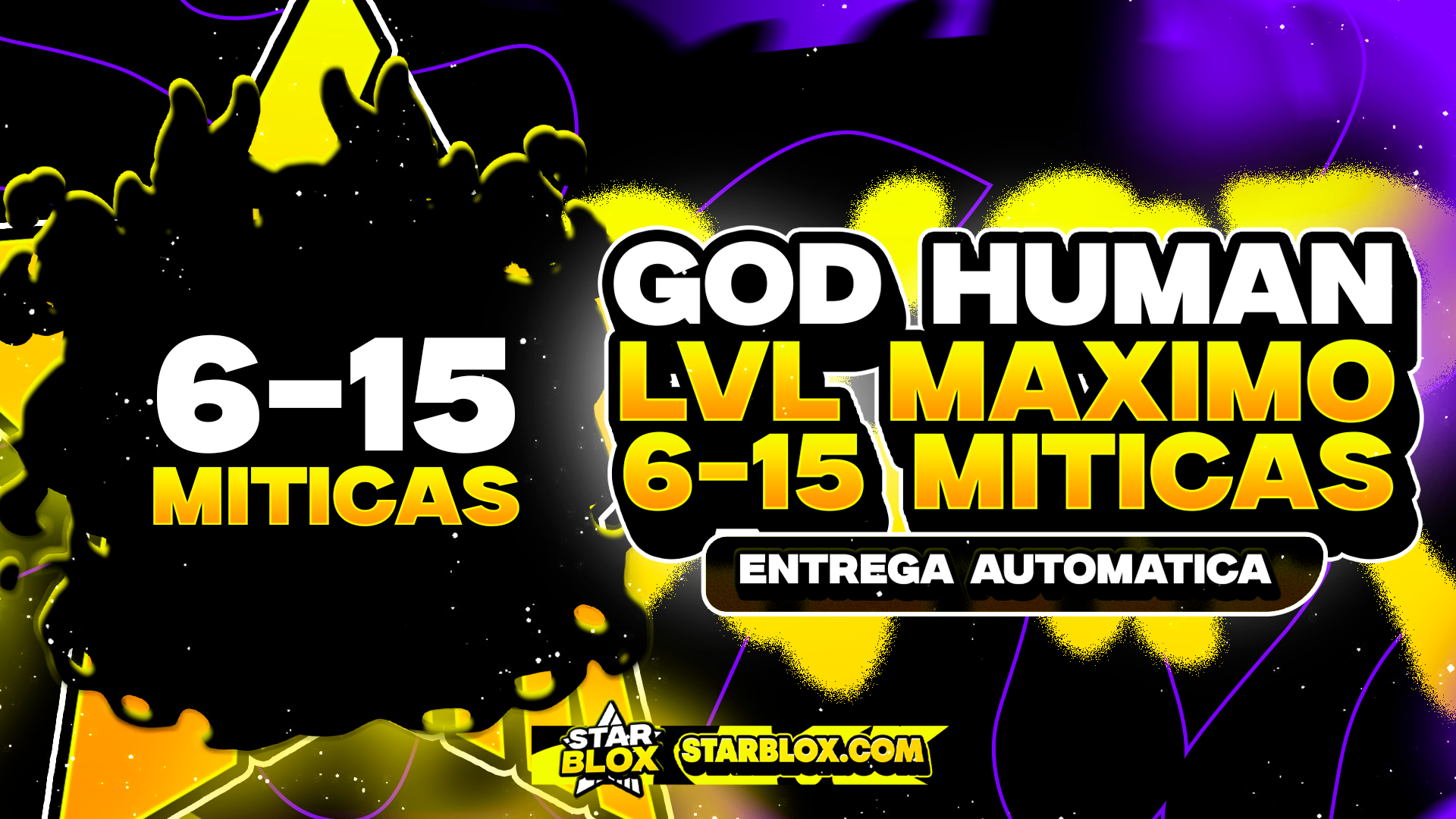 GODHUMAN 👊 + 6 OU 15 MÍTICAS BAÚ ⭐ + LEVELMAXIMO 🚀