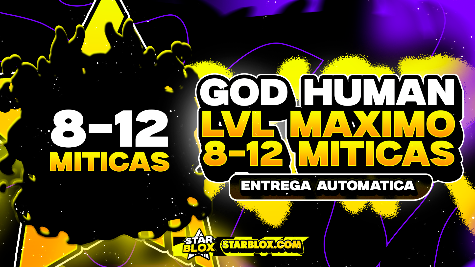 GODHUMAN 👊 + 8 OU 12 MÍTICAS BAÚ ⭐ + LEVELMAXIMO 🚀