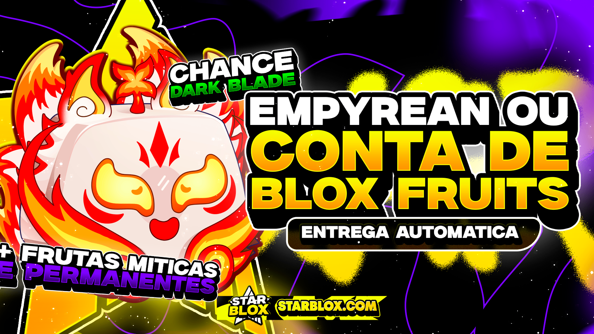 「🦊」KITSUNE EMPYREAN OU CONTA DE BLOX FRUITS GARANTIDA!!! 🔥