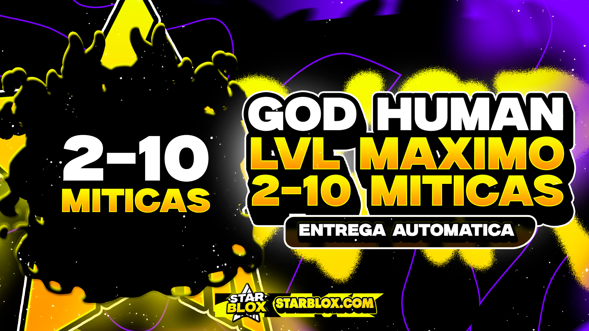GODHUMAN 👊 + 2 OU 10 MÍTICAS BAÚ ⭐ + LEVELMAXIMO 🚀